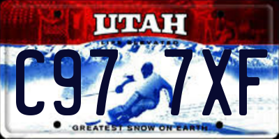 UT license plate C977XF