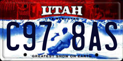 UT license plate C978AS
