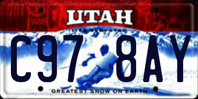 UT license plate C978AY