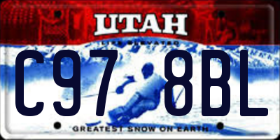 UT license plate C978BL