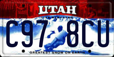UT license plate C978CU