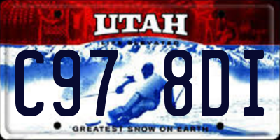 UT license plate C978DI