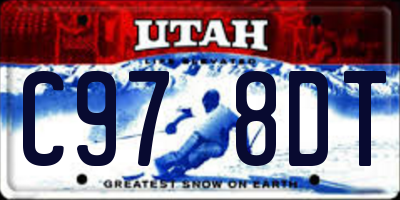 UT license plate C978DT