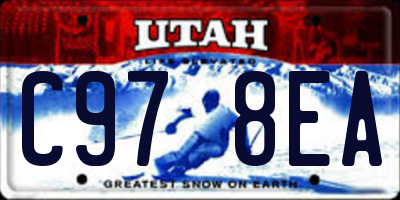 UT license plate C978EA