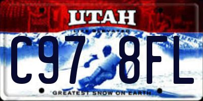 UT license plate C978FL