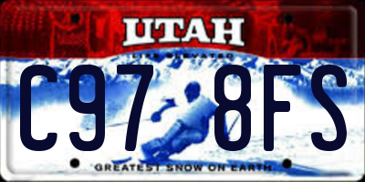 UT license plate C978FS