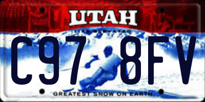 UT license plate C978FV