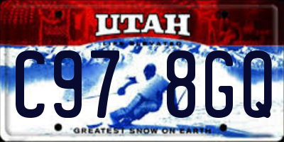 UT license plate C978GQ