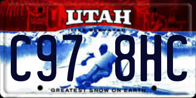 UT license plate C978HC