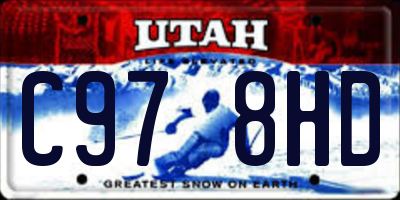 UT license plate C978HD