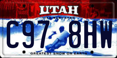 UT license plate C978HW