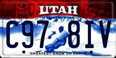 UT license plate C978IV
