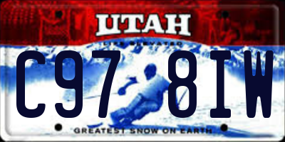 UT license plate C978IW