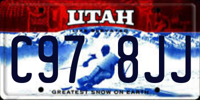 UT license plate C978JJ