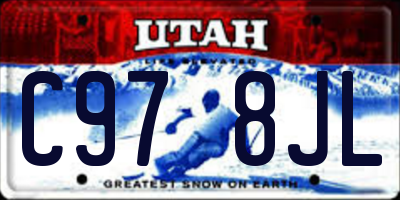 UT license plate C978JL
