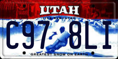 UT license plate C978LI