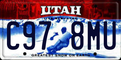 UT license plate C978MU