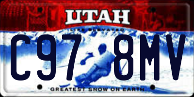 UT license plate C978MV