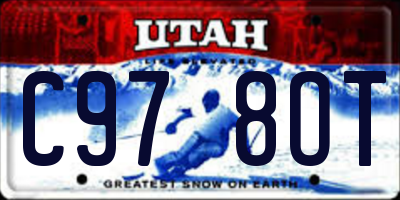 UT license plate C978OT