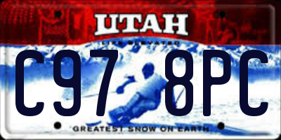 UT license plate C978PC