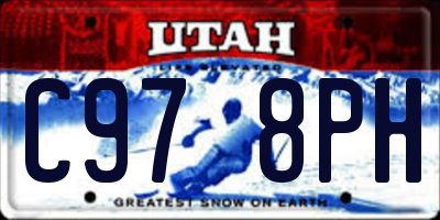 UT license plate C978PH