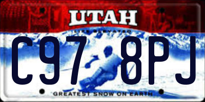 UT license plate C978PJ