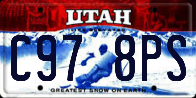 UT license plate C978PS