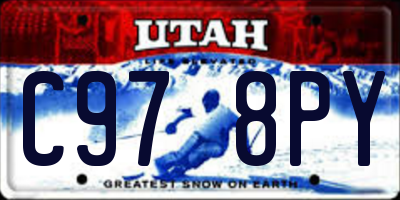 UT license plate C978PY