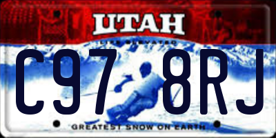 UT license plate C978RJ