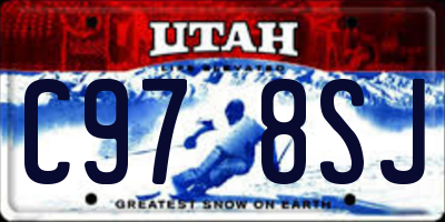 UT license plate C978SJ