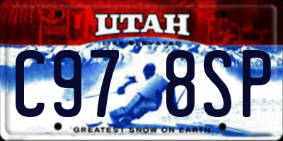 UT license plate C978SP