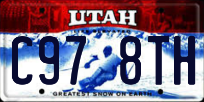 UT license plate C978TH