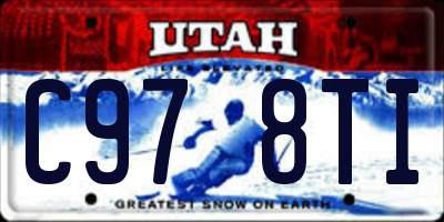 UT license plate C978TI