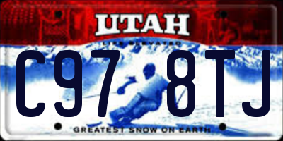 UT license plate C978TJ