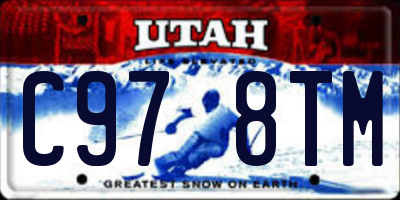 UT license plate C978TM
