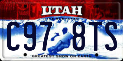 UT license plate C978TS