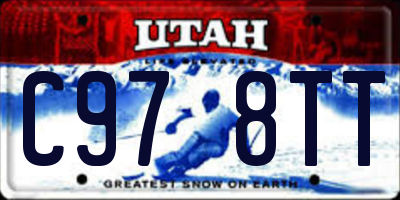 UT license plate C978TT