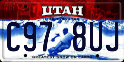 UT license plate C978UJ