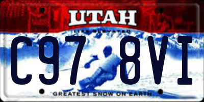 UT license plate C978VI