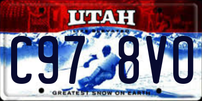 UT license plate C978VO