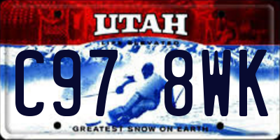 UT license plate C978WK
