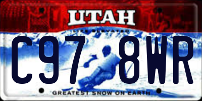 UT license plate C978WR
