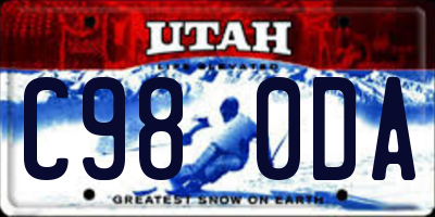 UT license plate C980DA