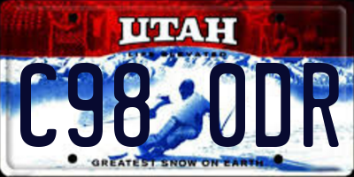 UT license plate C980DR