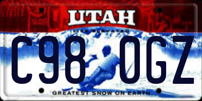 UT license plate C980GZ