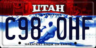 UT license plate C980HF