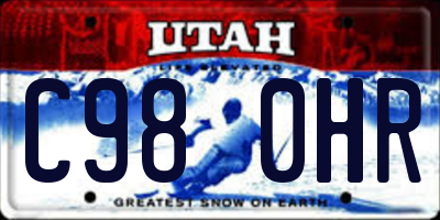 UT license plate C980HR