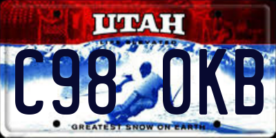 UT license plate C980KB