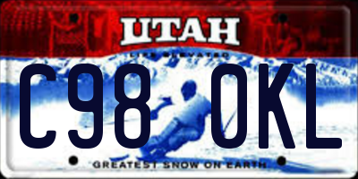 UT license plate C980KL