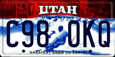 UT license plate C980KQ